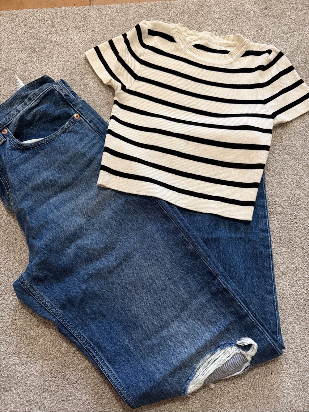 Levi's Blue Denim Wide Leg Jeans